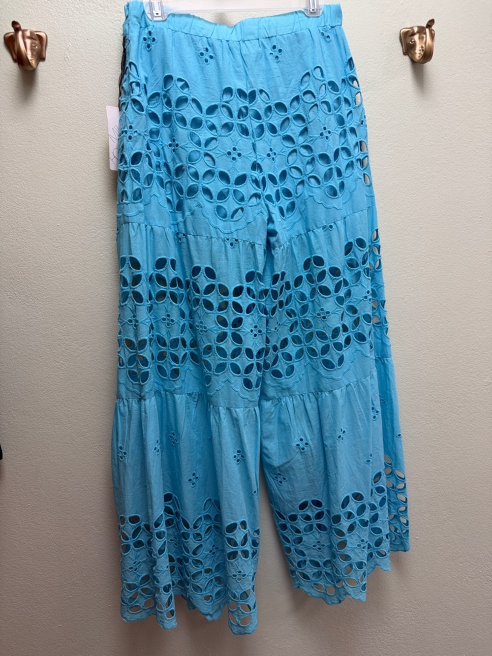 Bright Blue Eyelet Two-Piece pants Set - Picture 6 of 6